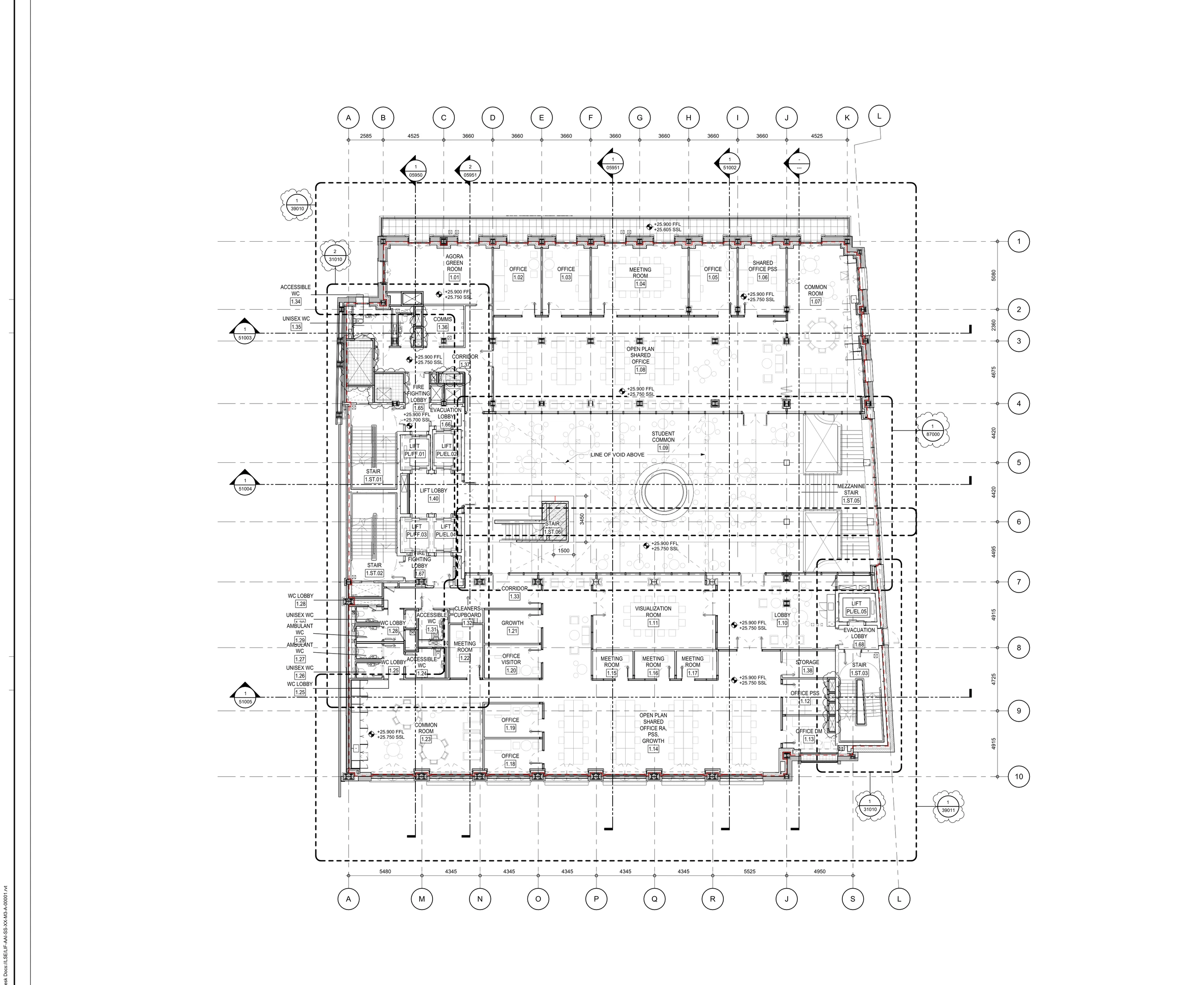 Level 1 general-arrangement floor plan