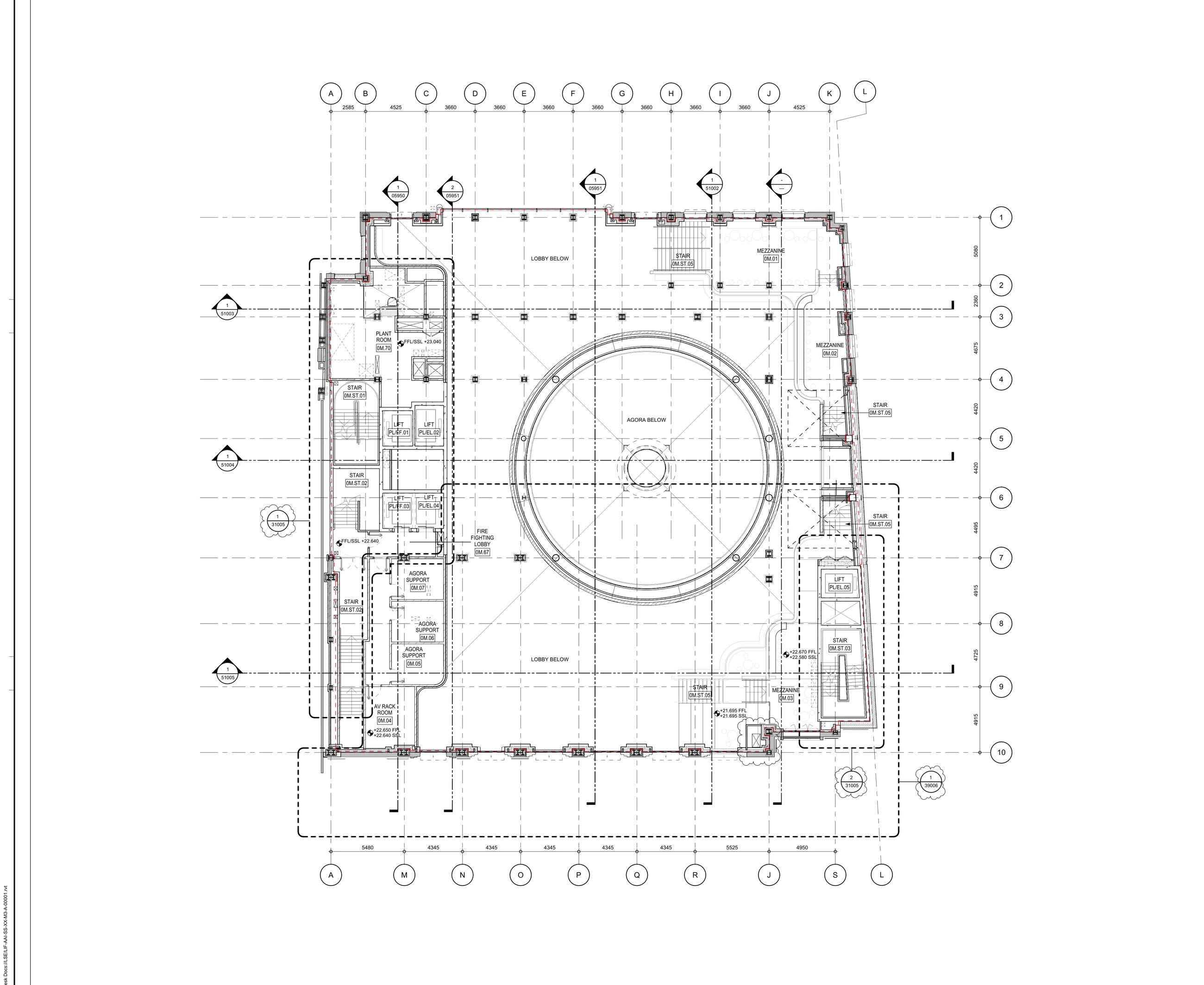 Ground Mezzanine general-arrangement floor plan